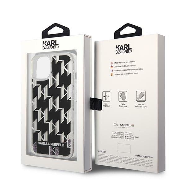 Karl Lagerfeld KLHCP14SLMNMK iPhone 14 6,1" hartcase schwarz/schwarz Liquid Glitter Monogram