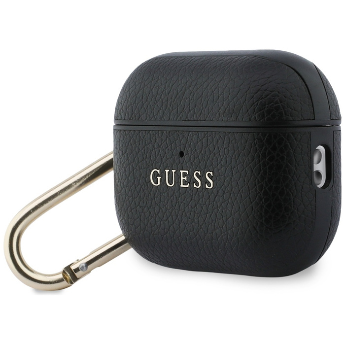 Etui Guess Grained Classic Logo do       AirPods Pro 3 czarny