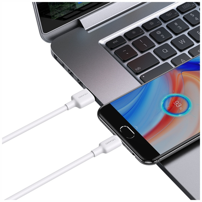 Kabel USAMS 3A USB-C do USB-A 3m US-SJ603 U84 Biała