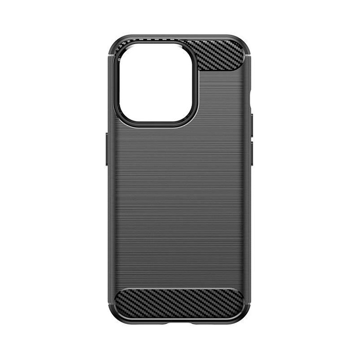 Custodia flessibile con motivo Carbon per iPhone 15 Pro Custodia in carbonio - nera