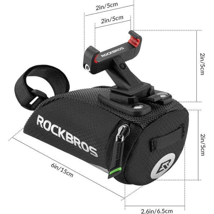 Rockbros C28 bicycle bag under the saddle - black
