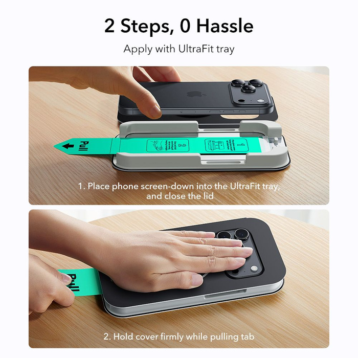 Tempered Glass ESR ULTRAFIT GEHÄRTETES GLAS 2ER-PACK IPhone 17 PRO KLAR