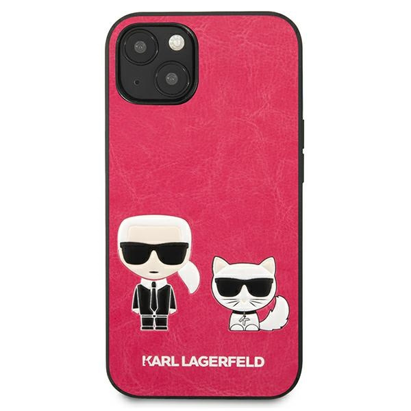 Hülle Karl Lagerfeld KLHCP13SPCUSKCP iPhone 13 mini 5,4" fuchsia/fushia Hartschale Ikonik Karl & Choupette CASE