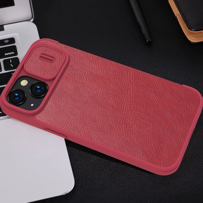 Etui skórzane Nillkin Qin Pro Leather Case do iPhone 14 Plus (czarne)