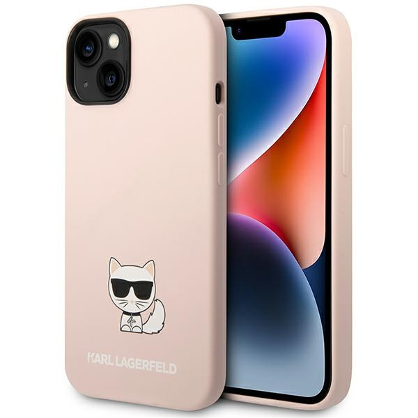 Karl Lagerfeld KLHCP14MSLCTPI iPhone 14 Plus 6.7" hartcase hellrosa/hellrosa Silikon Choupette Body
