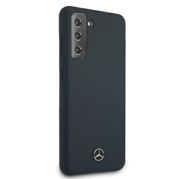 Hülle MERCEDES Samsung Galaxy S21 Silikon Linie MEHCS21SSILNA Blau HardHülle