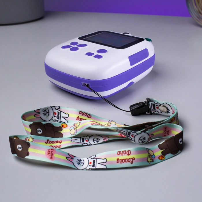 Mini-Thermodrucker für Kinder mit Kamera und Camcorder – lila