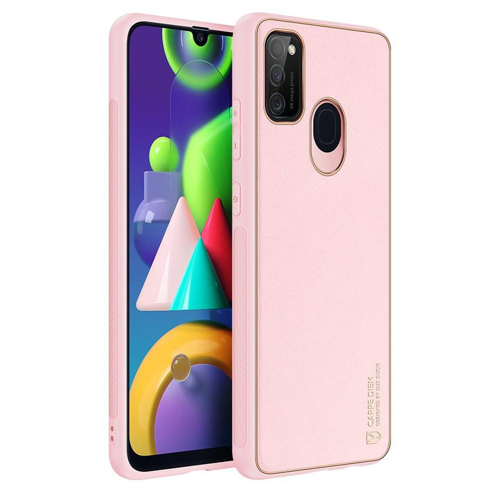 Dux Ducis Yolo elegante cover realizzata in pelle ecologica per Samsung Galaxy M30s rosa