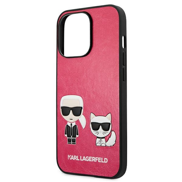 ETUI Karl Lagerfeld KLHCP13LPCUSKCP  13 Pro / 13 6.1" fucsia/fushia hardcase Ikonik Karl & Choupette CASE