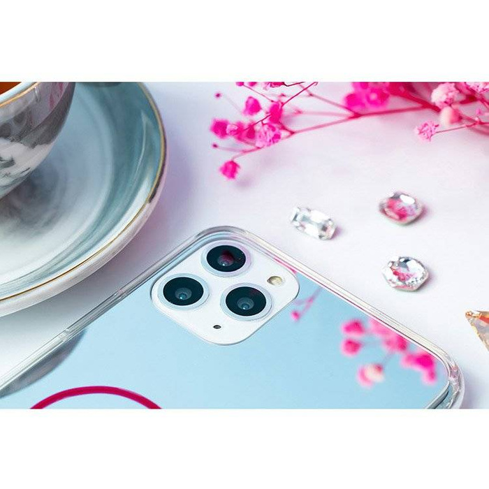 Kingxbar Angel tükör tok, valódi Swarovski kristályokkal díszítve iPhone 11 Pro Max tükör átlátszó