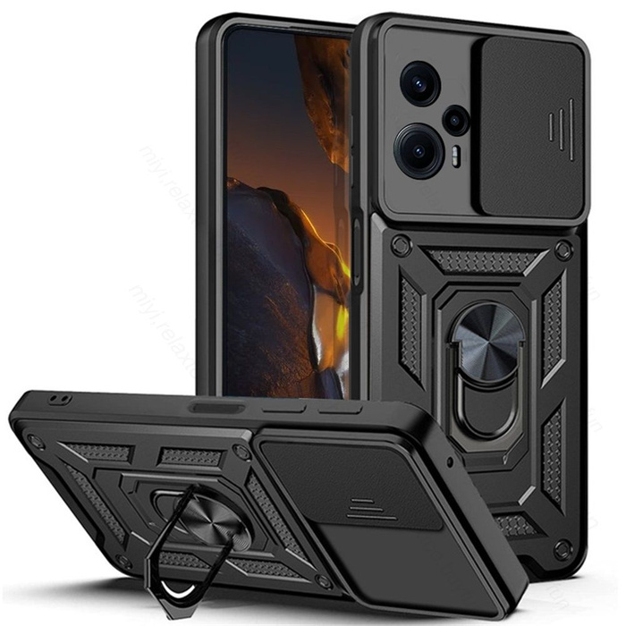 Hülle Tech-Protect Camshield Pro Xiaomi Poco F5 Schwarz Case