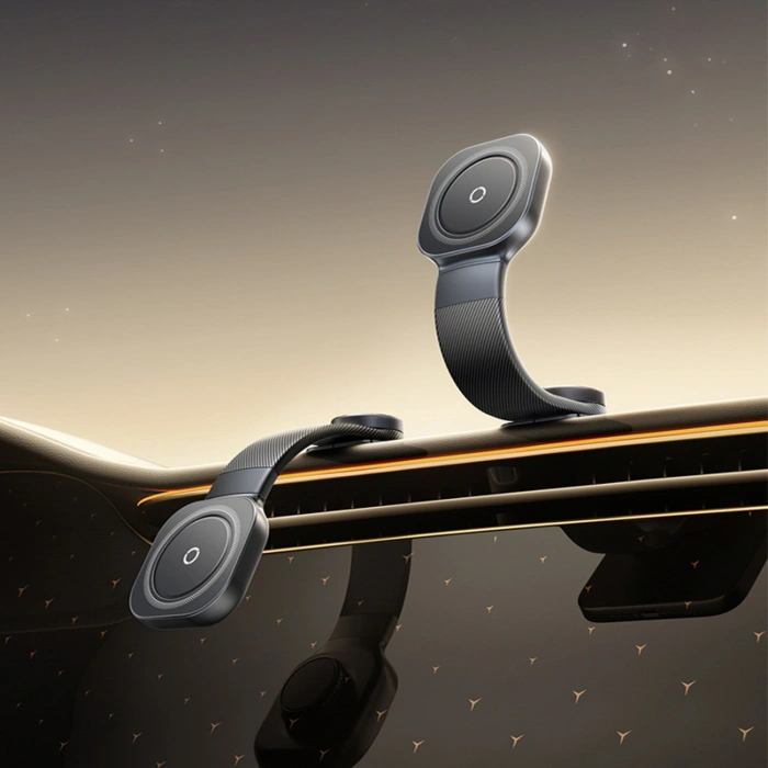 Uchwyt magnetyczny Baseus PrimeTrip C03 kompatybilny z MagSafe przyklejany na deskę rozdzielczą - czarny