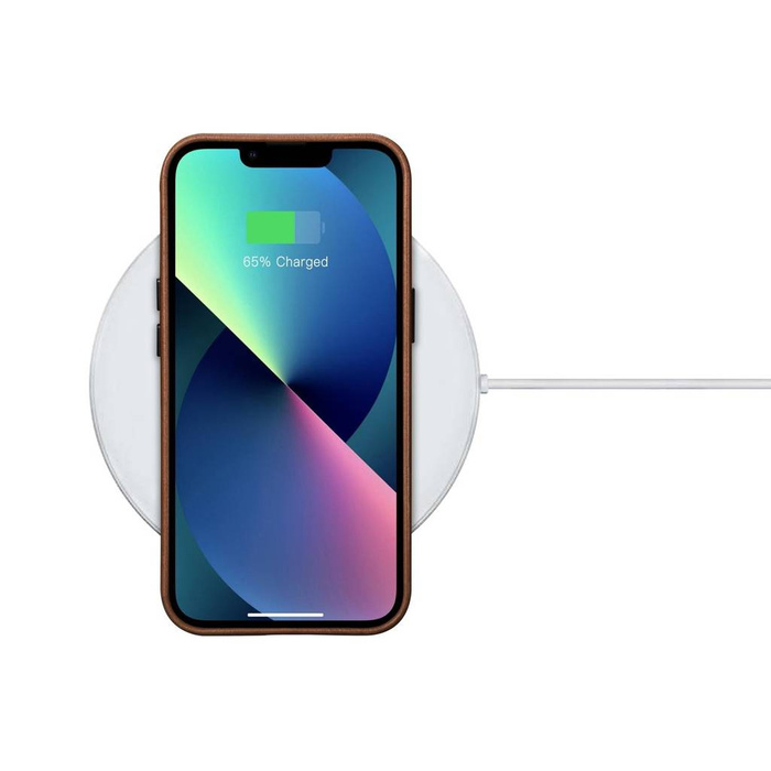 Funda de cuero iCarer Oil Wax Premium Funda de cuero magnética para iPhone 14 Plus con MagSafe marrón (WMI14220703-RB)