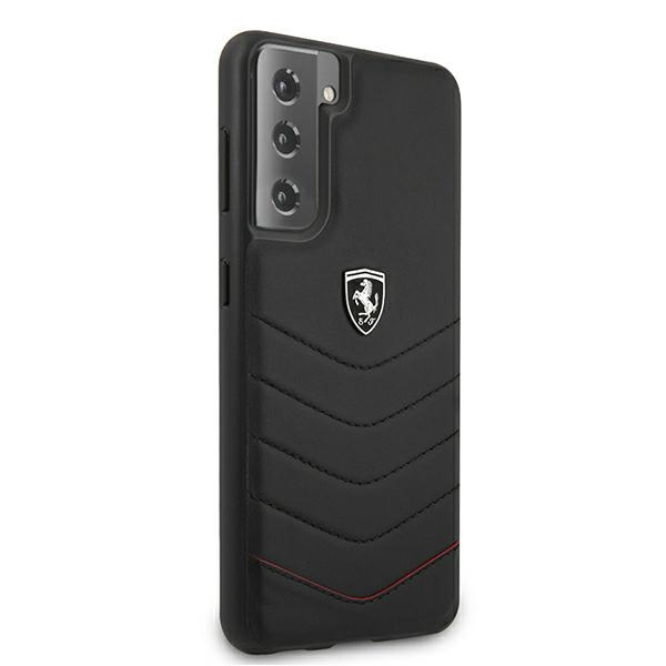 Cover FERRARI Samsung Galaxy S21 G991 Off Track Quilted FEHQUHCS21SBK Nero Hardcase