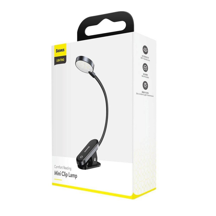 Baseus mini lampa LED lampa s klipově šedou (DGRAD-0G)