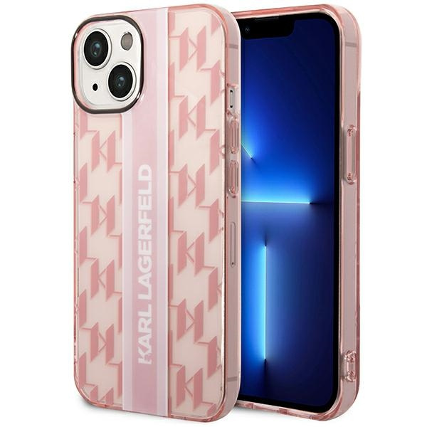 Karl Lagerfeld KLHCP14MHKLSPCP iPhone 14 Plus 6.7" hartcase rosa/rosa Mono Vertikaler Streifen