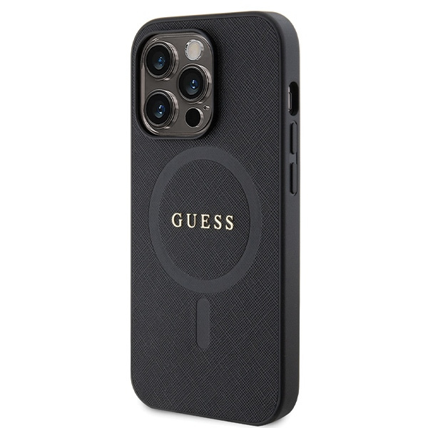 Guess GUHMP14LPSAHMCK iPhone 14 Pro 6.1" black/black hardcase Saffiano MagSafe