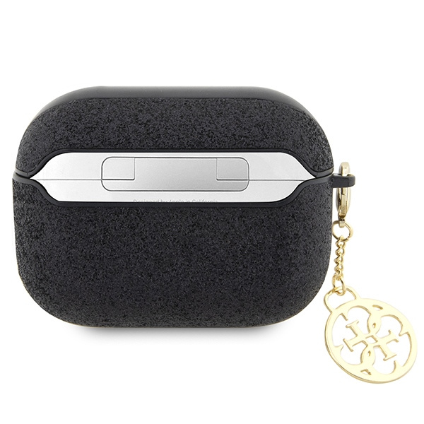 Case Guess GUAP2GLGSHK AirPods Pro 2 cover black/black Glitter Flake 4G Charm Case