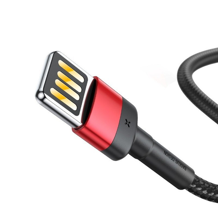  Lightning USB reversible BASEUS Cafule 2.4A 1m negro/rojo