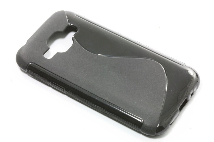 Cover S-LINE per Samsung Galaxy J1 Nero Cover