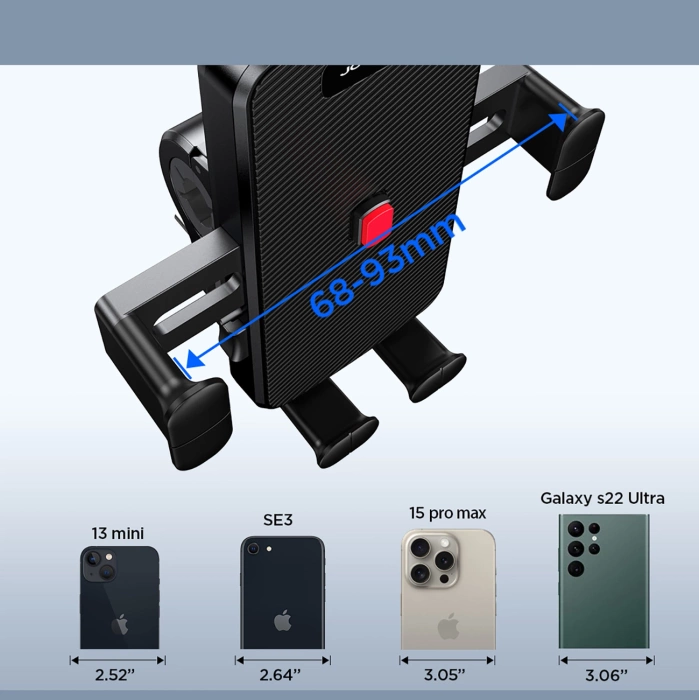 Joyroom JR-OK7 Smartphone-Halterung für den Lenker eines Motorrads, Fahrrads, Rollers – Schwarz