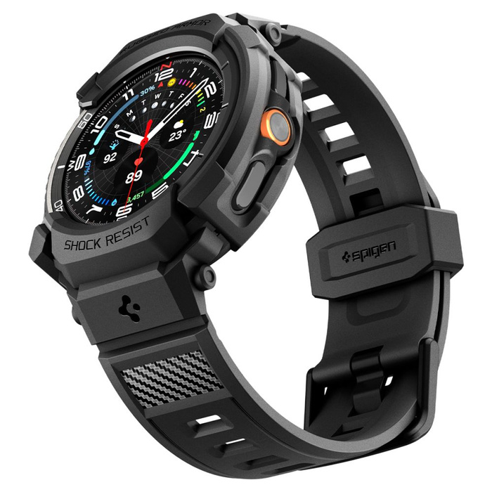 Spigen Rugged Armor "PRO" SAMSUNG Galaxy Watch 8 CLASSIC (46 MM) MATTE SCHWARZ