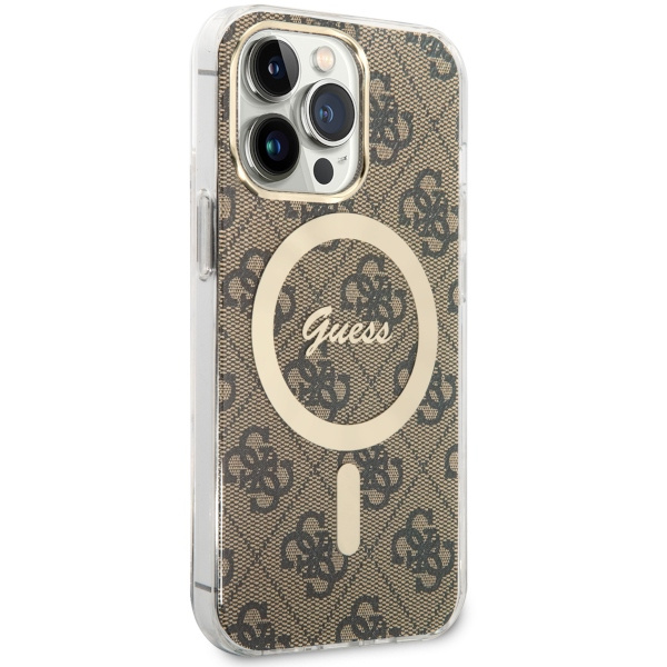 Funda Guess GUHMP13LH4STW iPhone 13 Pro / 13 6.1" marrón/marrón durocase 4G MagSafe Case
