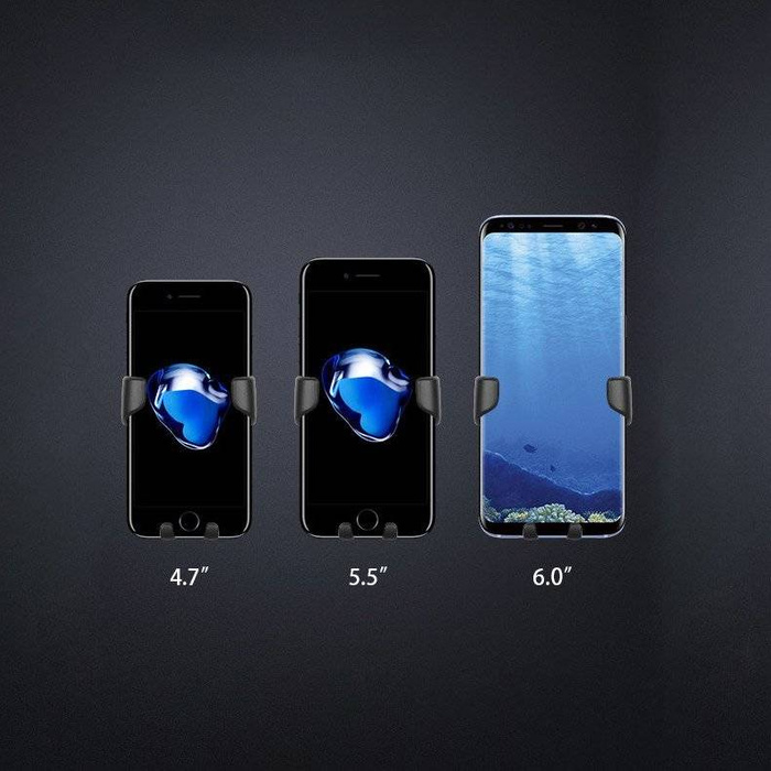 Držák do auta H01 držák gravitační držák do auta pro větrací mřížku černý