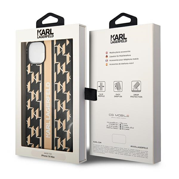Karl Lagerfeld KLHCP14MPGKLSKW iPhone 14 Plus 6.7" hardcase brown/brown Monogram Stripe