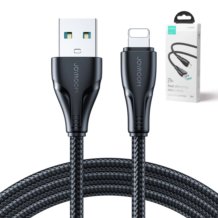 Joyroom Surpass Series A11 USB-A / Lightning 2.4A cable 3 m - black