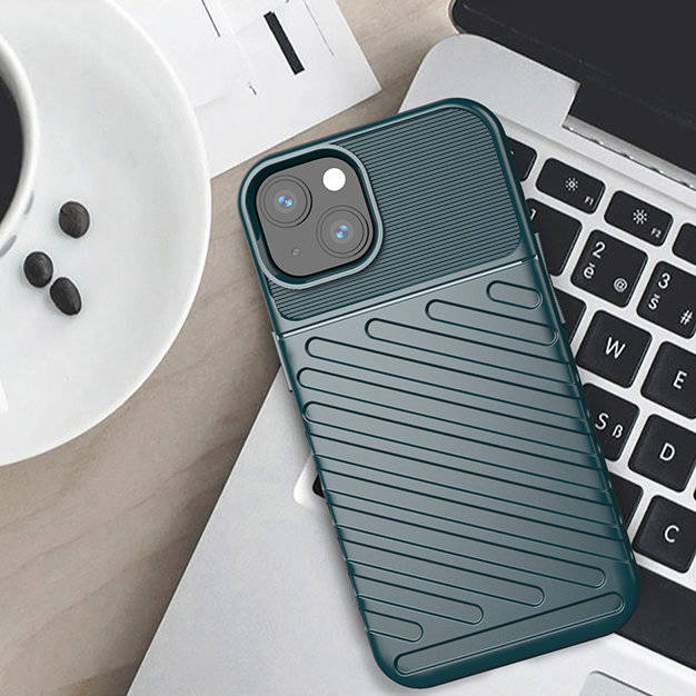 Thunder Case flexibilní pancéřový kryt pouzdro iPhone 13 zelený
