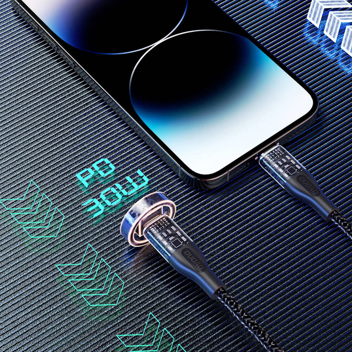 Cable de carga rápida 30W 1m USB-C - Lightning Dudao L22 - gris