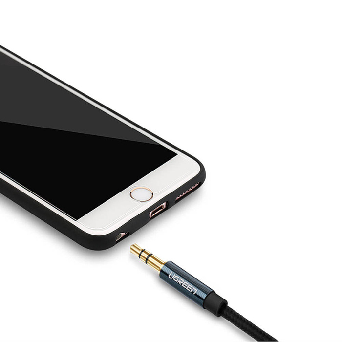 Ugreen angle kabel AUX 2 x mini jack 3,5 mm 1,5 m modrý (AV112)