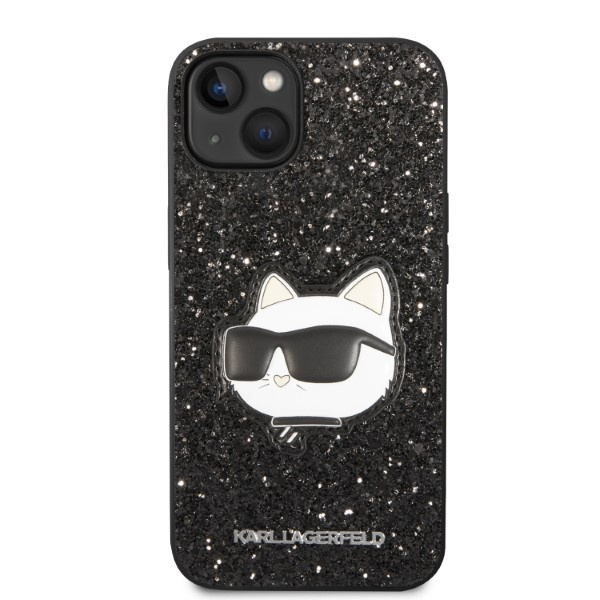 Karl Lagerfeld KLHCP14MG2CPK iPhone 14 Plus 6,7" black/black hardcase Glitter Choupette Patch