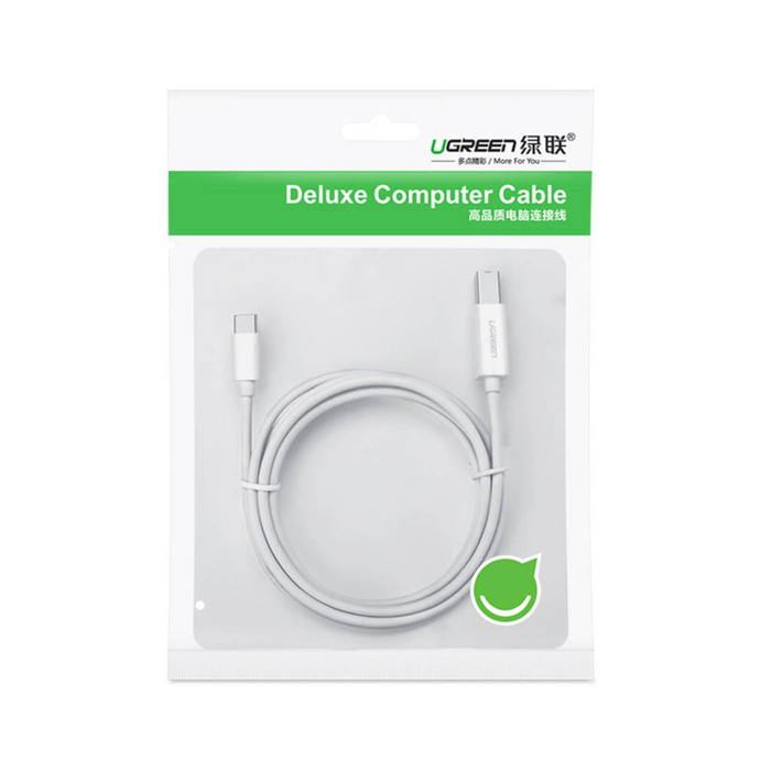 Ugreen printer cable USB-C - USB-B 480Mb/s 1m white (US241)