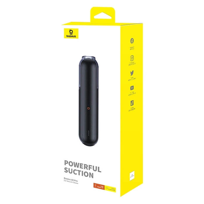 Baseus A0 Pro 4000Pa HEPA kabelloser Autostaubsauger – Schwarz