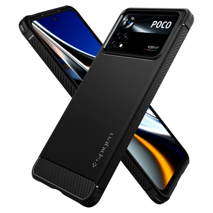 Coque Spigen Rugged Armor Xiaomi Poco X4 Pro 5G MATTE Noir