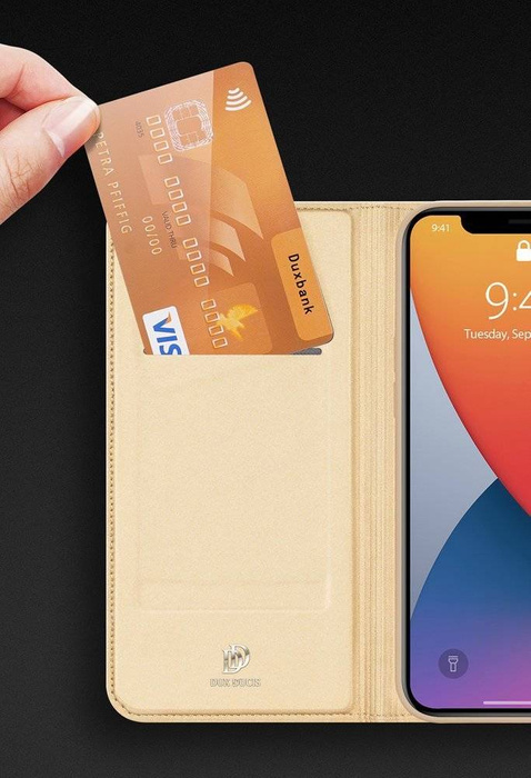 Puzdro DUX DUCIS Skin Pro s flipovým krytom iPhone 12 Pro / iPhone 12 čierne