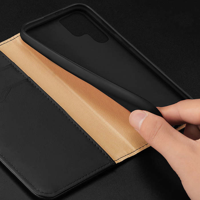 Funda Dux Ducis Hivo para Samsung Galaxy S23 Ultra Flip Cover Wallet Stand RFID Blocking Brown