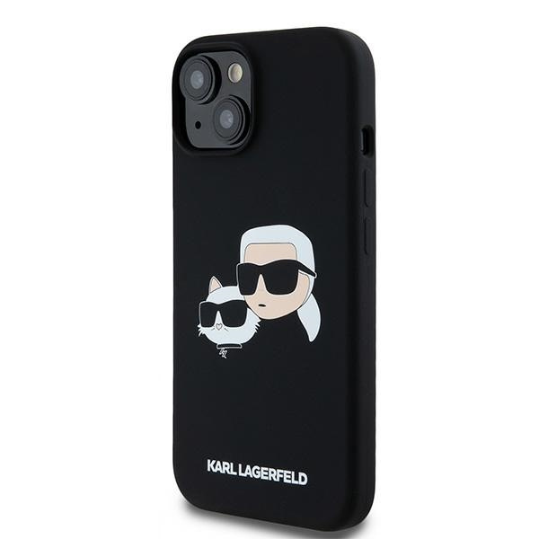 Etui Karl Lagerfeld KLHMP15SSKCHPPLK iPhone 15 / 14 / 13 6.1" czarny/black hardcase Silicone Karl & Choupette MagSafe