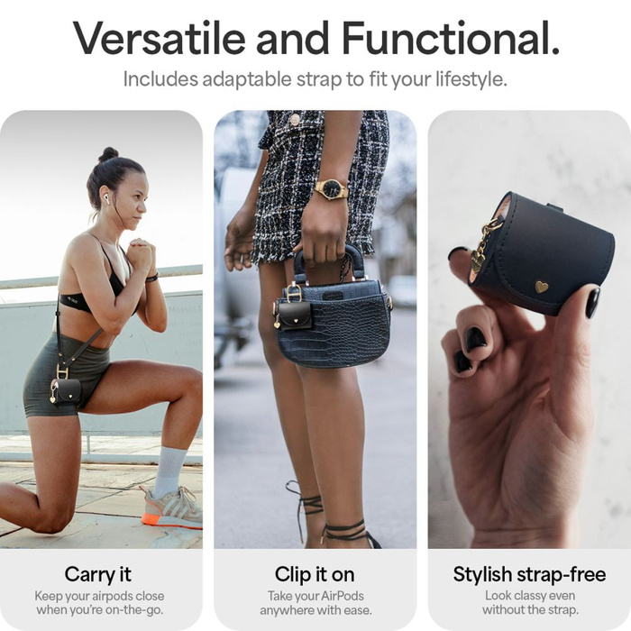 Hülle Spigen Apple CYRILL MINI TASCHE AIRPODS 4 SCHWARZ