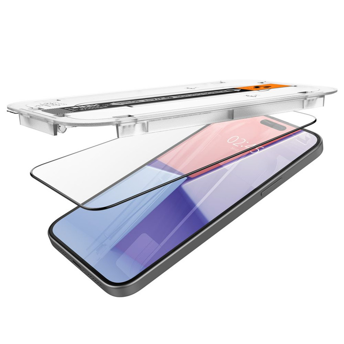 Tempered Glass Spigen Glas.tr "ez Fit" Fc 2er-Pack iPhone 15 Plus Schwarz