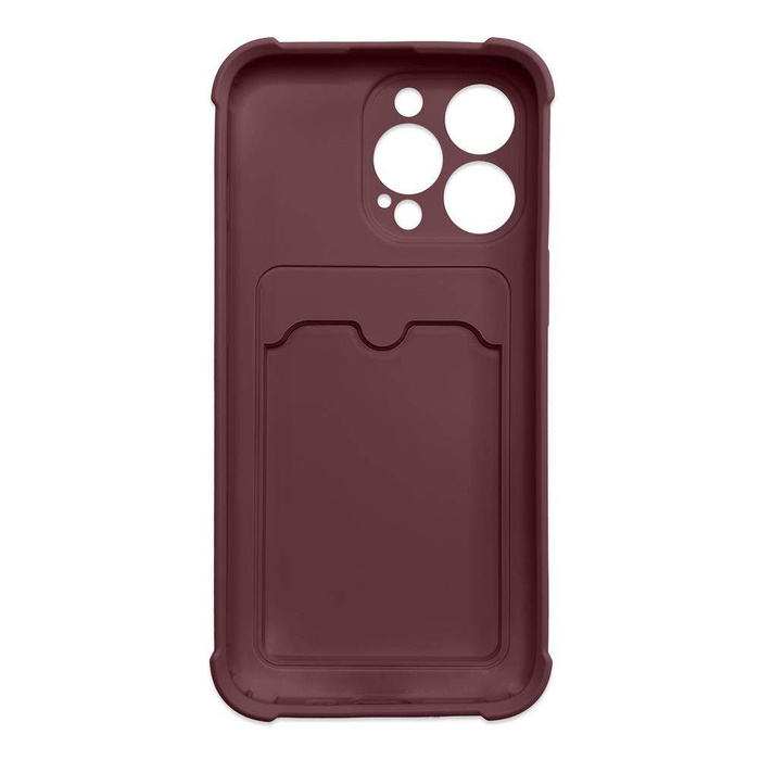 Custodia per armatura per carte Custodia per iPhone 11 Pro Max Custodia per armatura in silicone Air Bag Raspberry