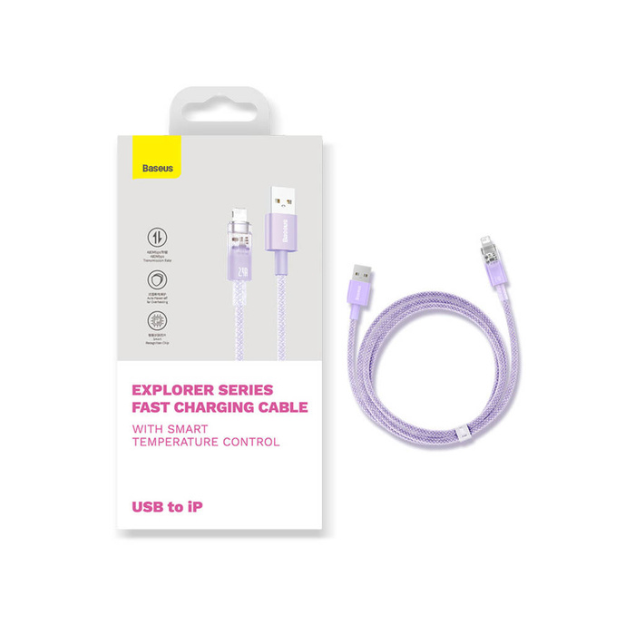 Baseus Explorer Series kabel USB - Lightning 2,4A 2 m bílý (CATS010102)