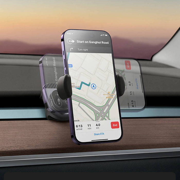 Supporto per auto elettrica con pannello solare per Tesla Model 3 / Y Baseus T-Space - nero