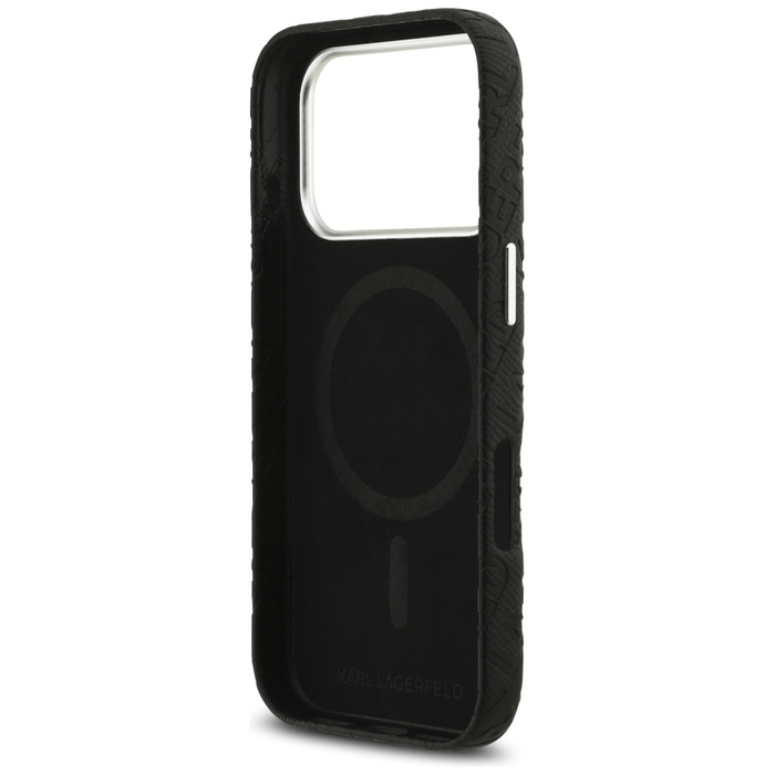 Etui Karl Lagerfeld FW Stamped Karl      MagSafe do iPhone 17 Pro czarny