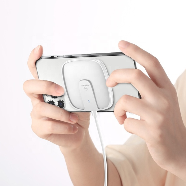 Nabíjačka Indukčné USAMS Apple iPhone 12 Series Magnetic 15W US-CD153 CD153DZ02 White