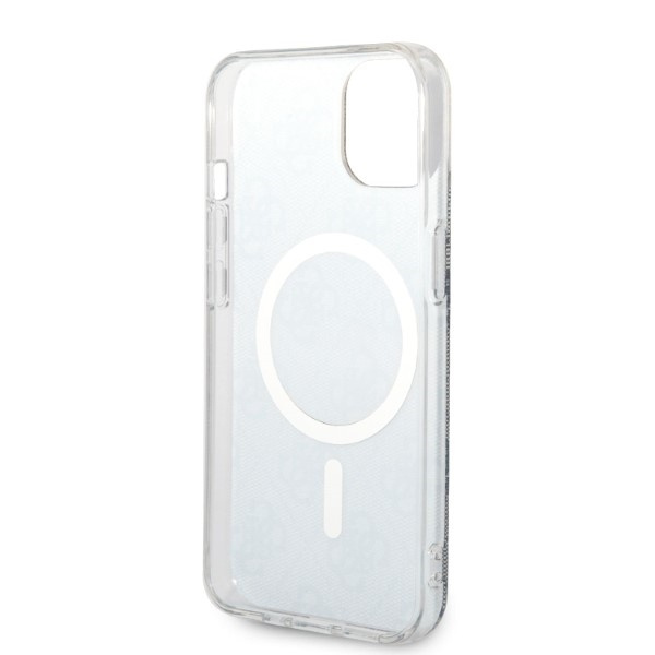Sada Pouzdro Guess Case+ nabíječka iPhone 14 Plus 6,7" modrá/modrá hard case 4G Print MagSafe