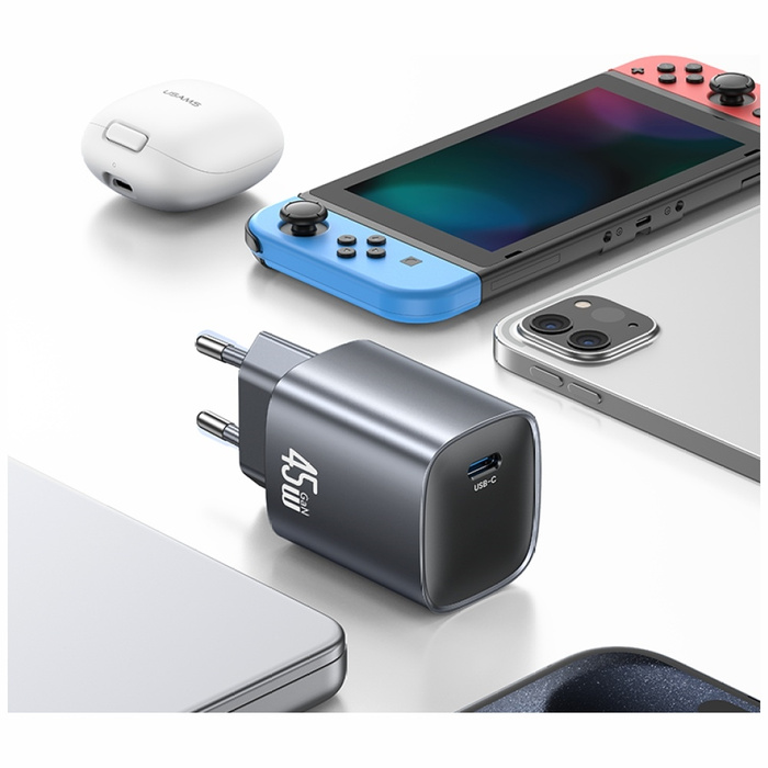 Ładowarka sieciowa USAMS T66 45W GaN     Fast Charger tarnish
