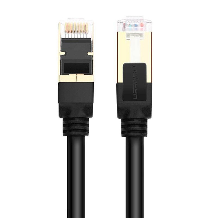 Ugreen Ethernet patchcord cable RJ45 Cat 7 STP LAN 10 Gbps 1 m black (NW107 11268)